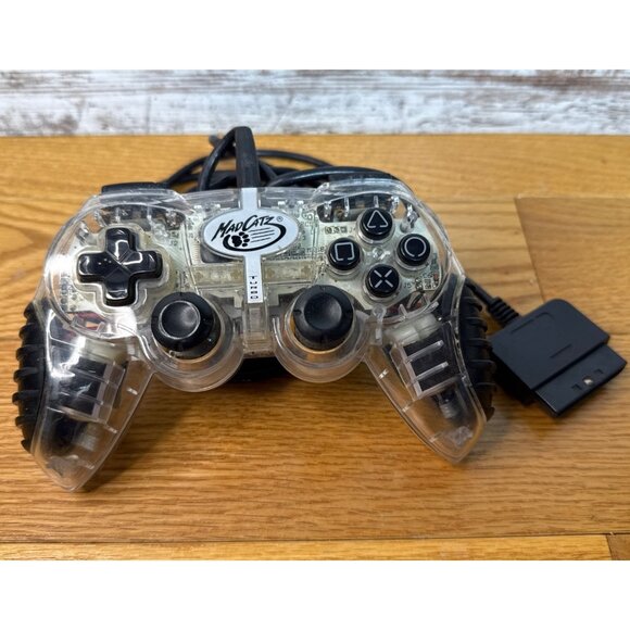 MadCatz Micro Clear Wired Controller for Sony PlayStation 2, PS2 - Picture 1 of 7